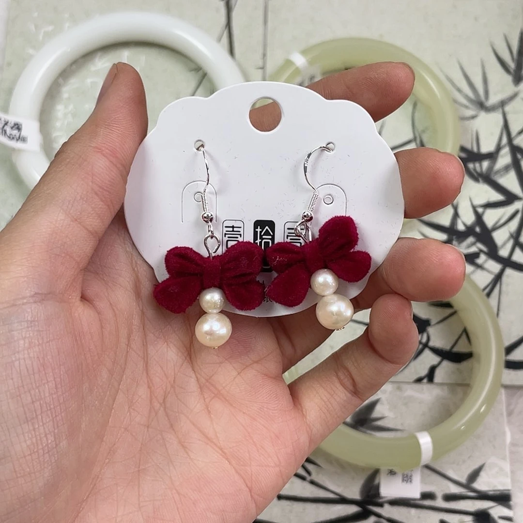 淡水珍珠耳饰未镶嵌早*早