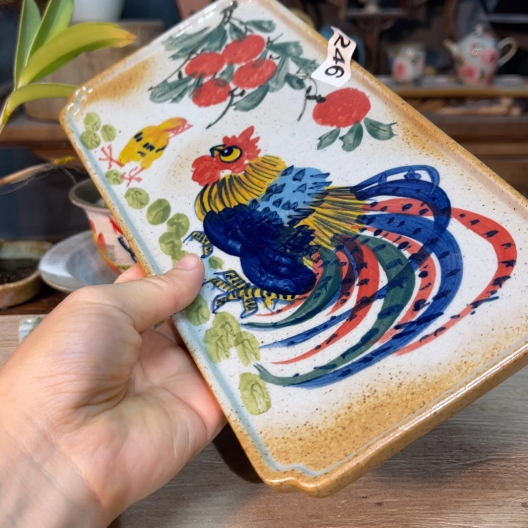 壶素浅陶瓷手工手绘