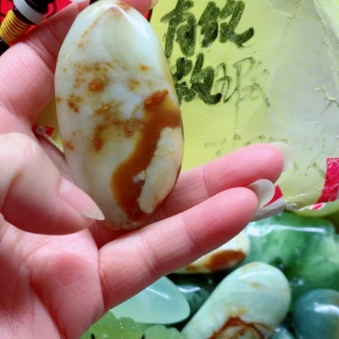 蛇纹石玉未镶嵌手把件