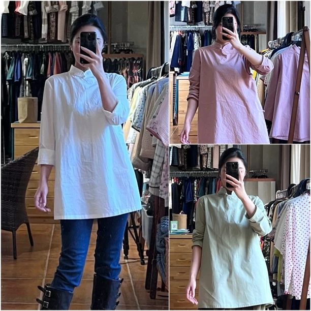 乌银·正肩多功能衬衫75cm