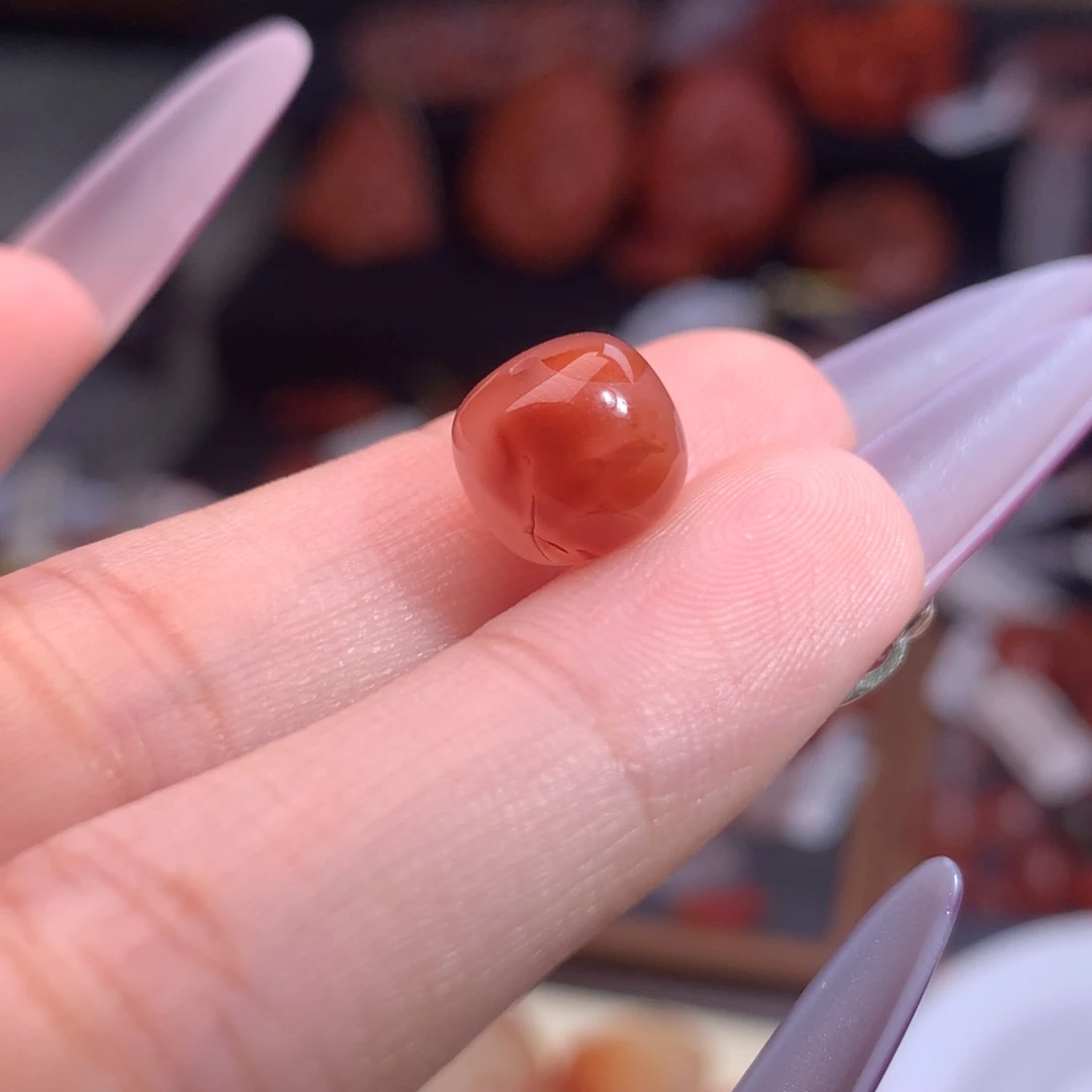南红玛瑙未镶嵌珠宝半成品老型单珠2