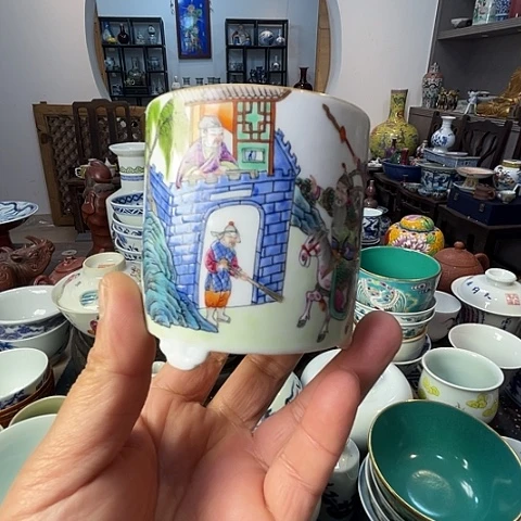 杯小*童陶瓷工艺品摆件