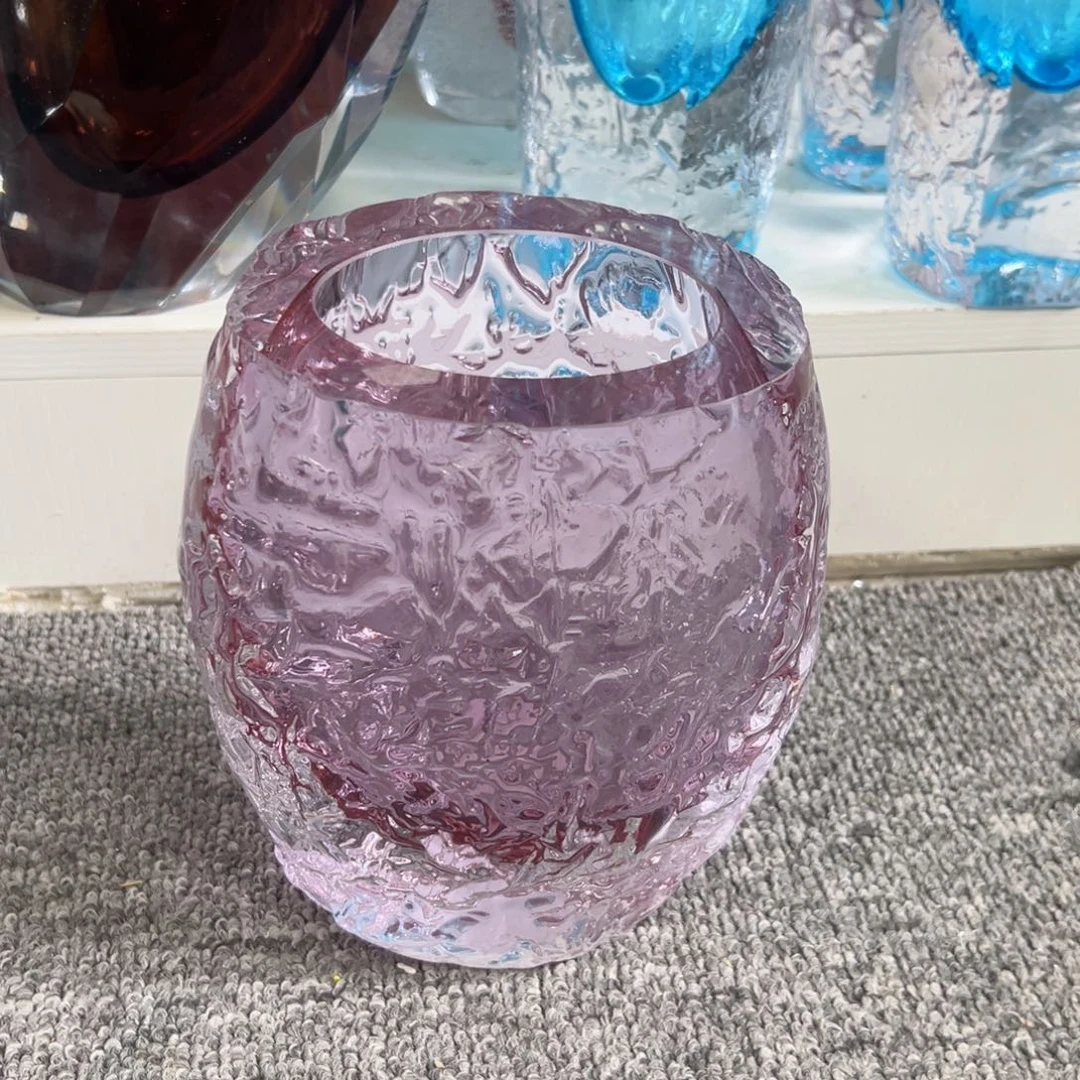 幻彩琉璃花瓶花器纯手工制作高度20