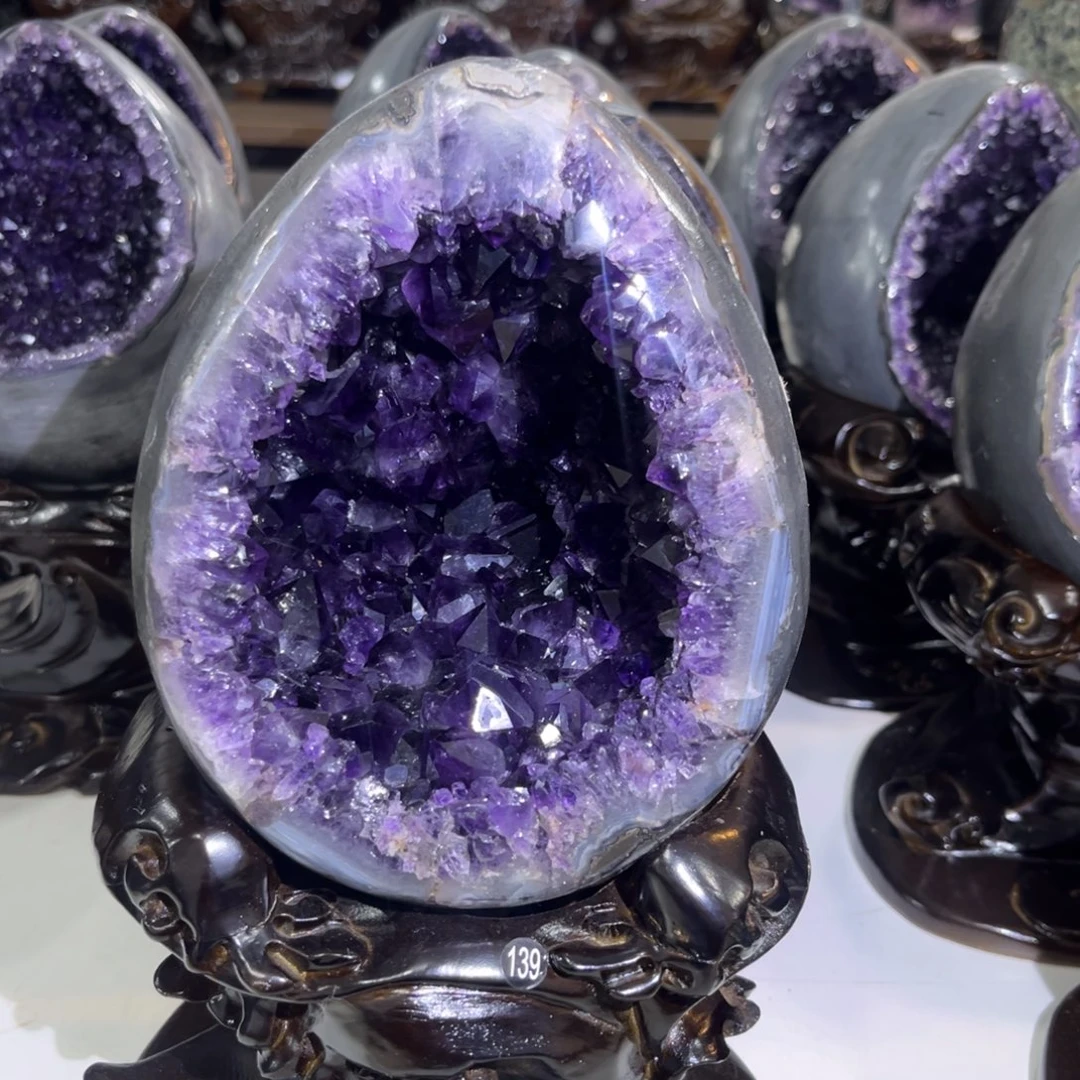 摆件紫晶未镶嵌水晶