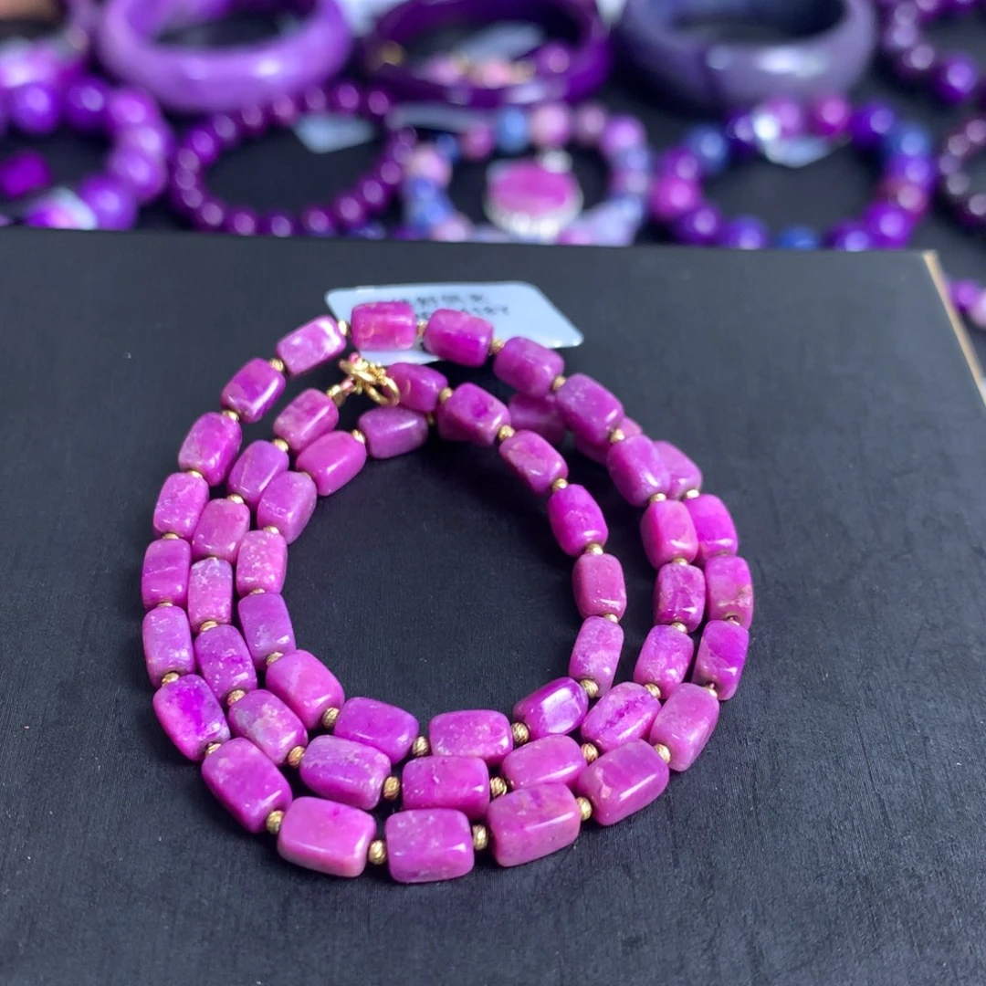 未镶嵌苏纪石（舒俱来）桃红樱花项链