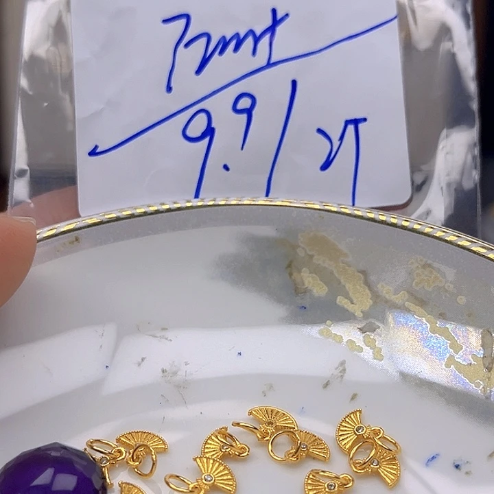 银S925镶嵌颈饰紫晶对紫晶925镶嵌165