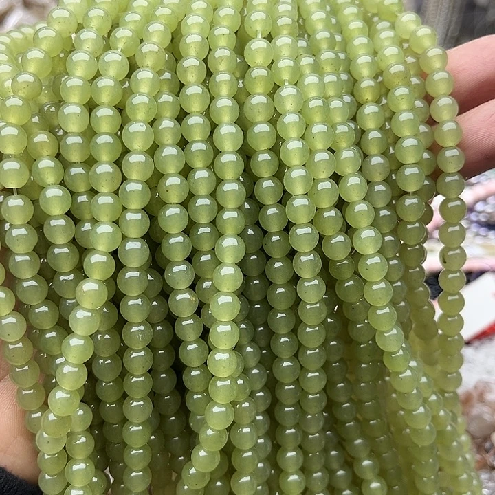 玛瑙/玉髓未镶嵌珠宝半成品2条6mm左右晴水