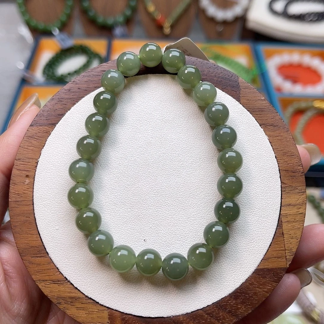 和田玉未镶嵌手串A39卡8