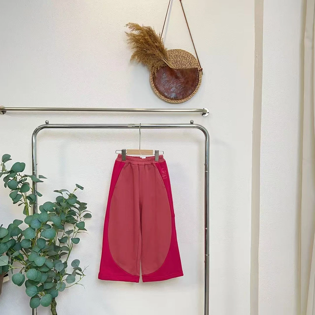 1016贝玫红毛圈裤子