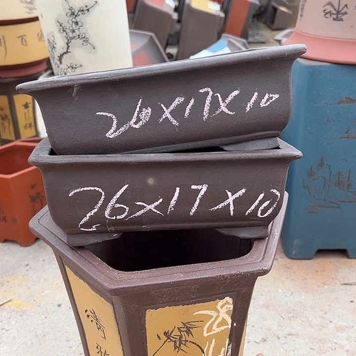 紫砂花盆，透气花盆