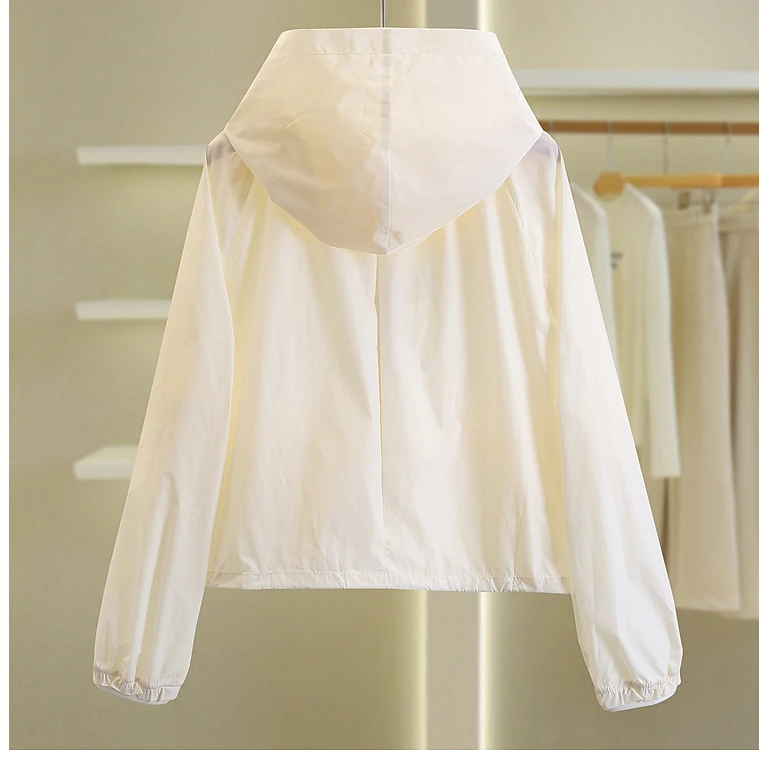 【伍莎-自营】休闲风宽松连帽薄款字母外套#POS48W058