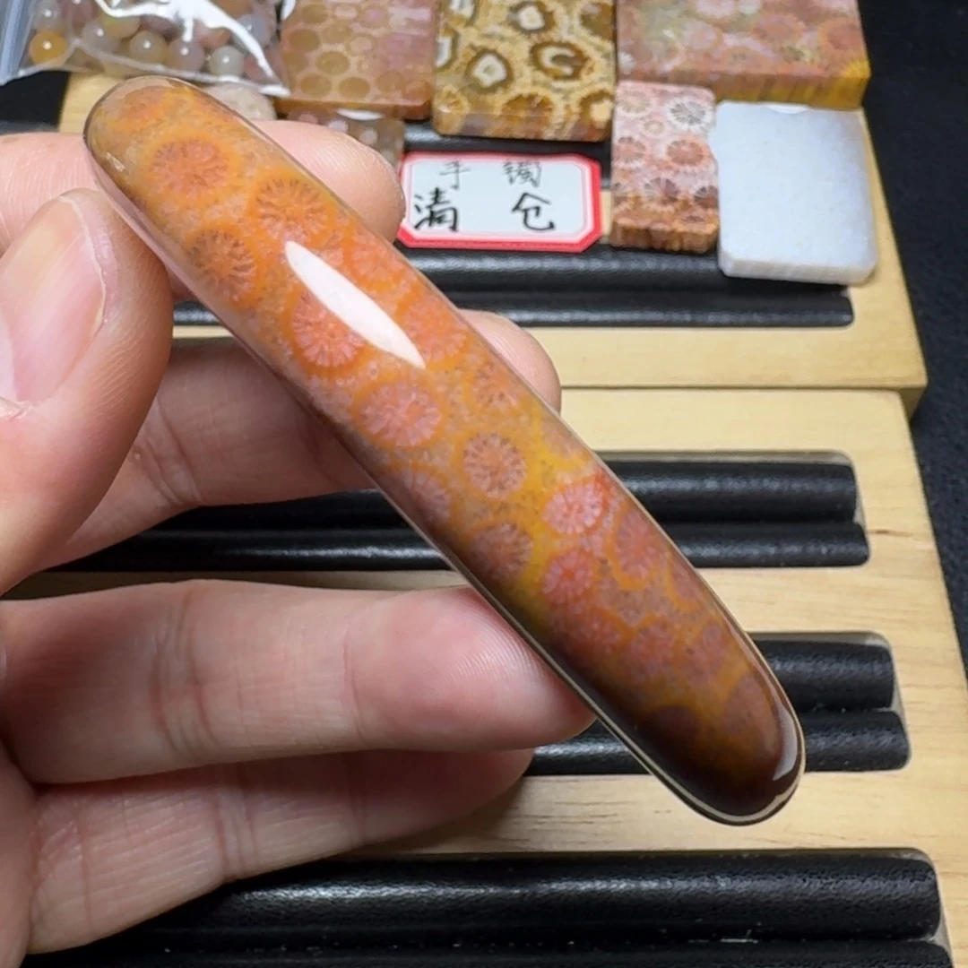 硅化玉纯天然色有机玉石未镶嵌56圈口