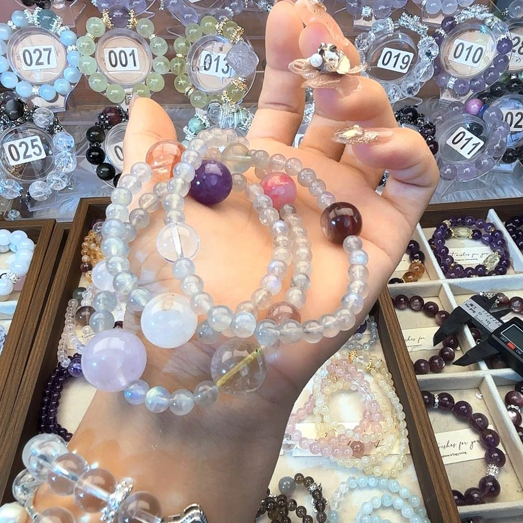 烟晶手链银S925镶嵌999999999999
