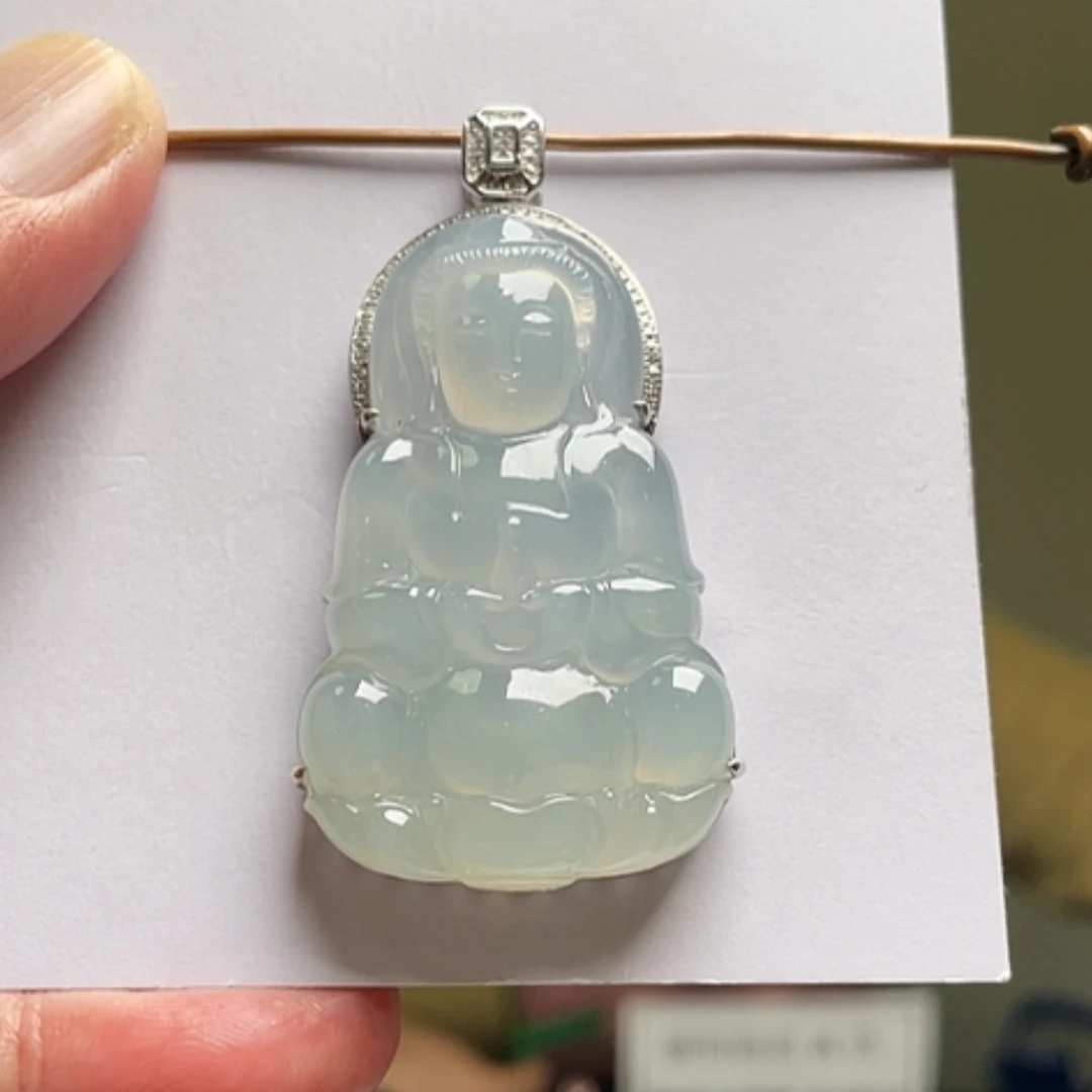 【闪购商品】吊坠(不含链)18K金镶嵌翡翠