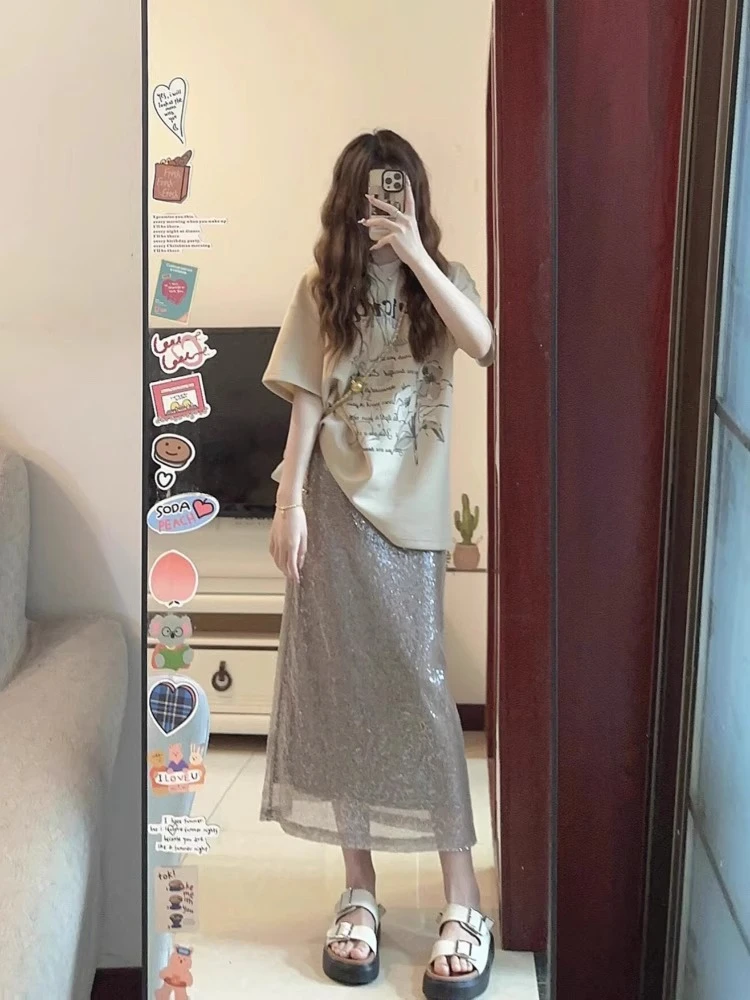 夏装搭配一整套装女夏款减龄小个子上衣裙子梨型身材穿搭两件套装