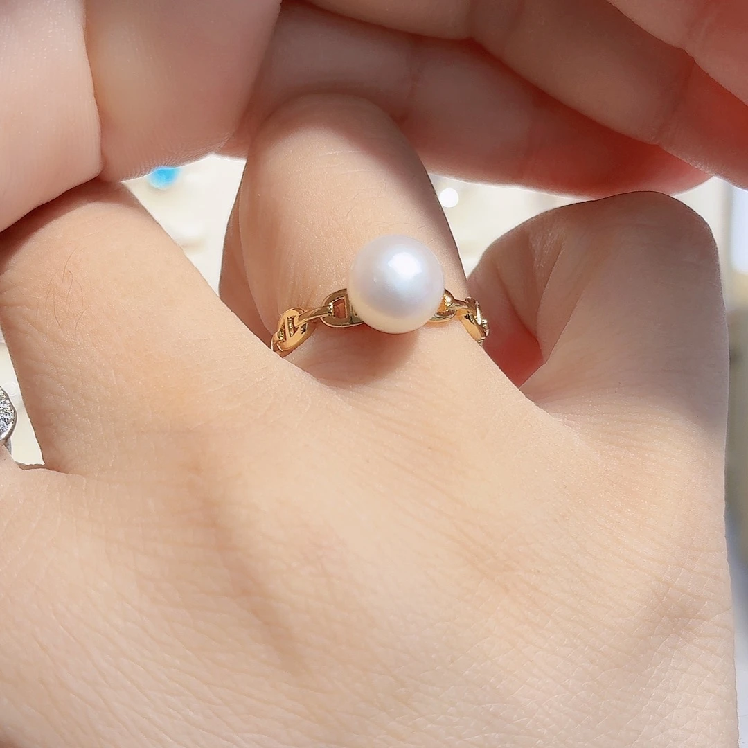 合金淡水珍珠耳饰