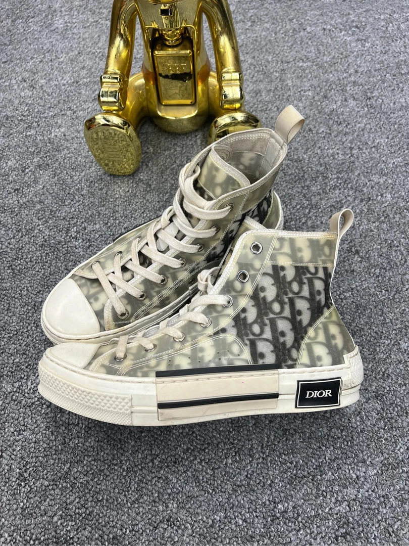 95新 DIOR/迪奥 38码/b23老花满印高帮/编码0080