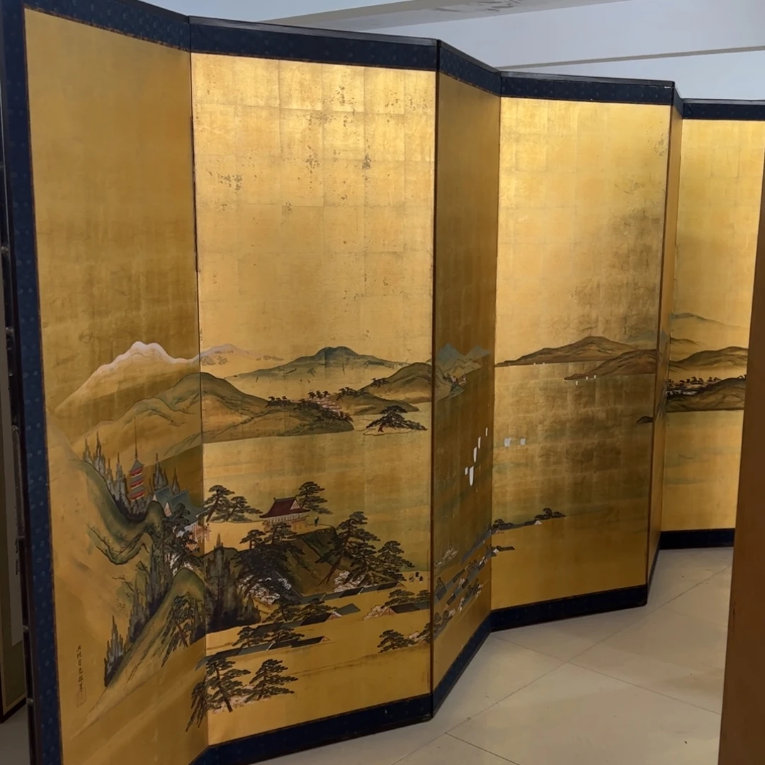 绘画屏风框画茶空间设计