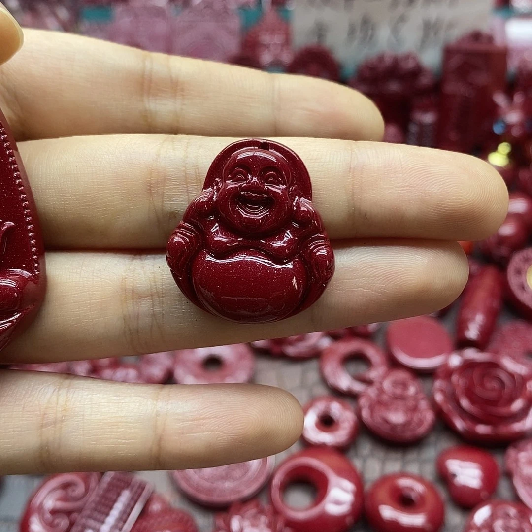 天然辰砂016朱砂吊坠