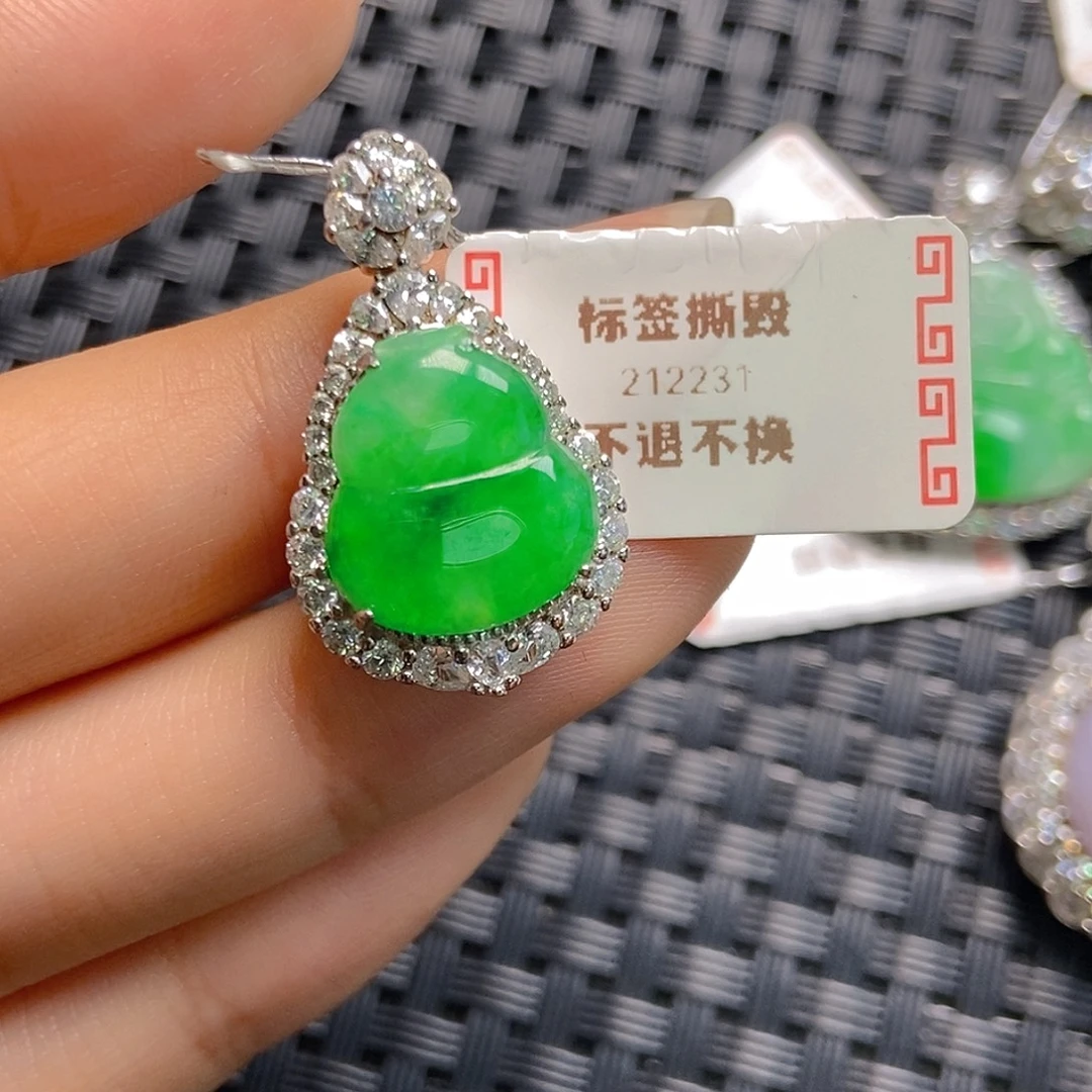 翡翠银S925镶嵌颈饰