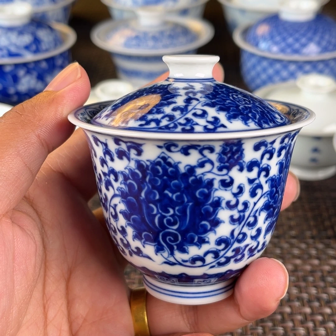 十***管瓷片景德镇陶瓷盖碗