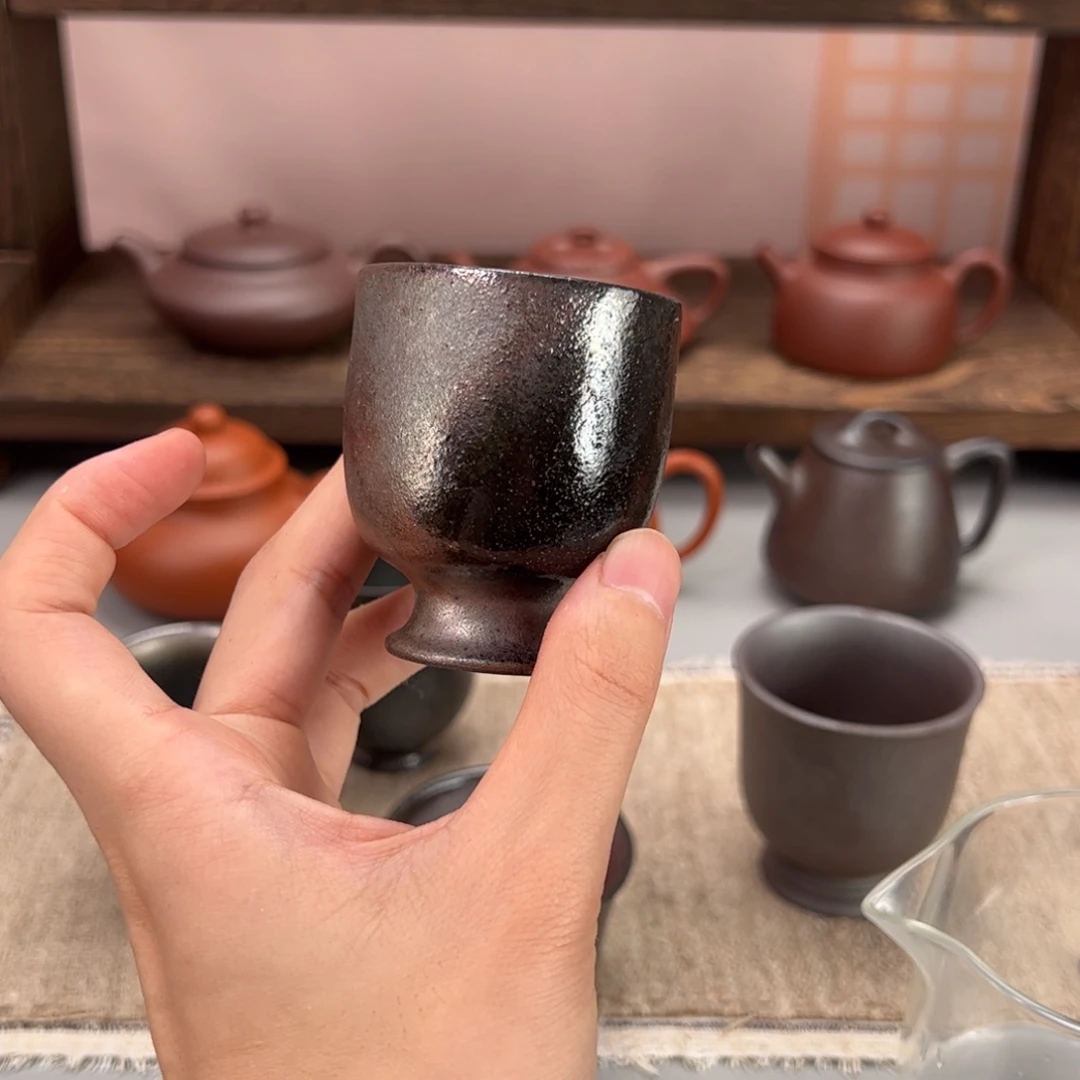 理***基茶壶紫砂柴烧酒杯