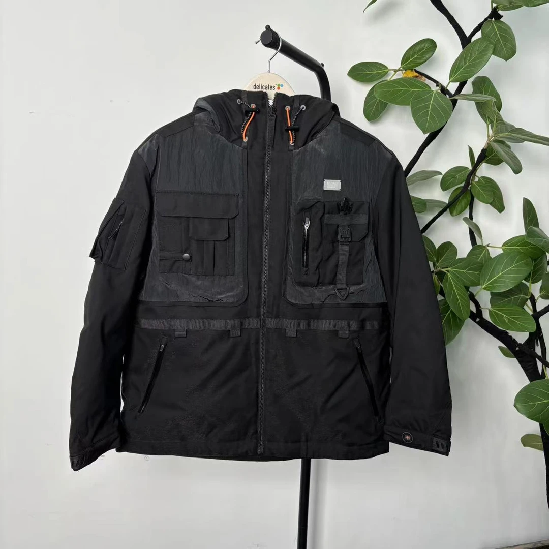 LNG40 机能主题 男士拼接工装连帽棉服 FJAD004-2 AD004