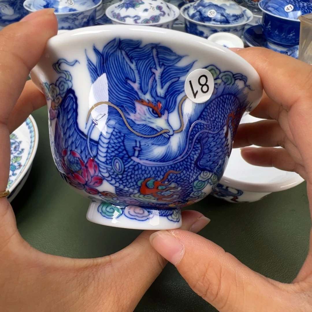 景德镇纯手工纯手绘茶具木木18