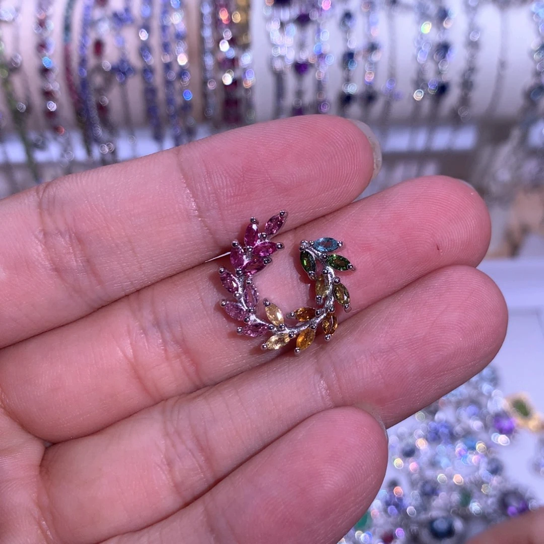 芋****银S925镶嵌吊坠(不含链)碧玺