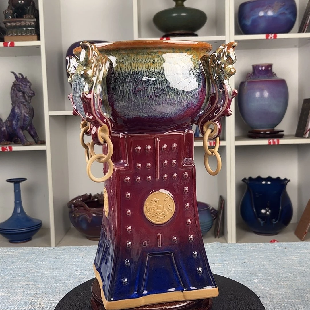 瓷片摆件……聚宝盆……