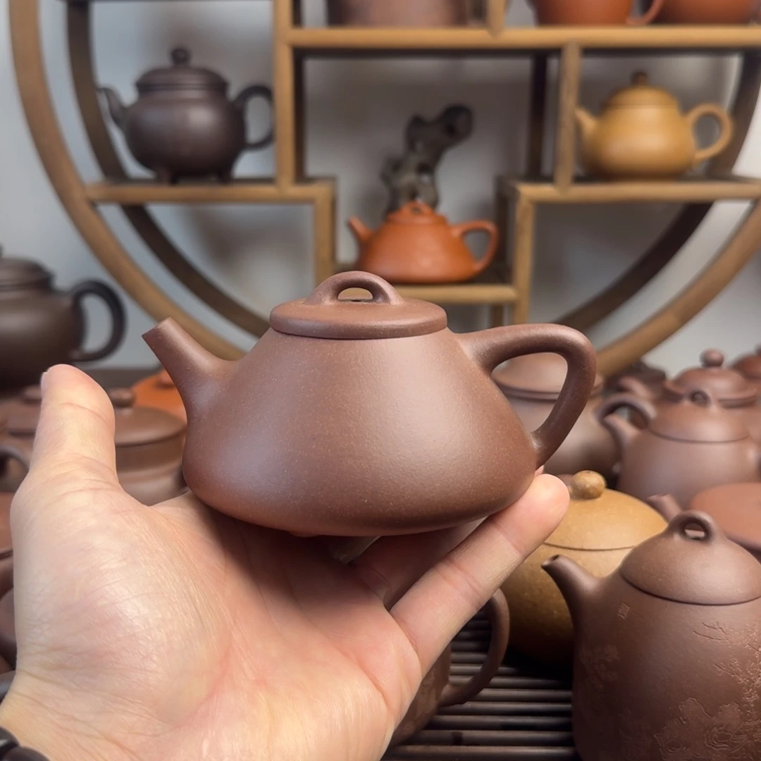 茶壶紫砂子冶石瓢200cc台西嫩底槽清