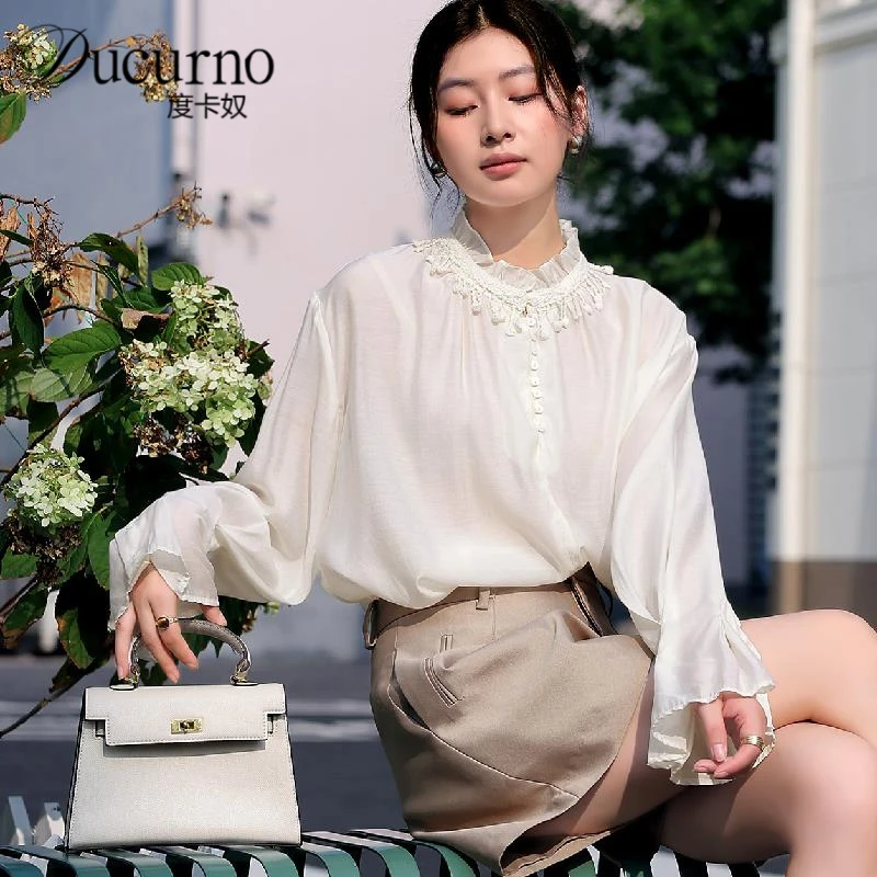 高端轻奢法式衬衫女显瘦2025秋季新款设计感小众时尚宽松甜美上衣