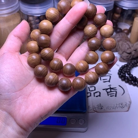 檀香木手串/手链老山檀香黑肉1.5/30横纹虎皮沉手持