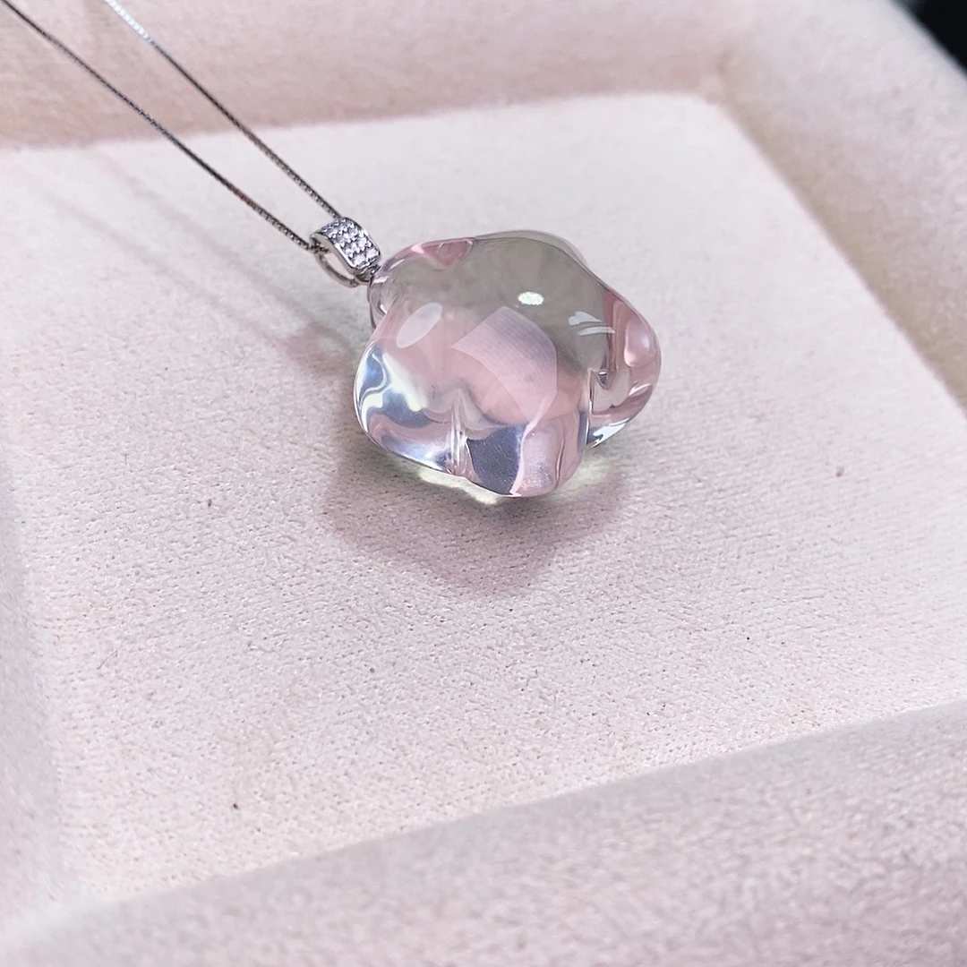 水晶银S925镶嵌吊坠(赠链)