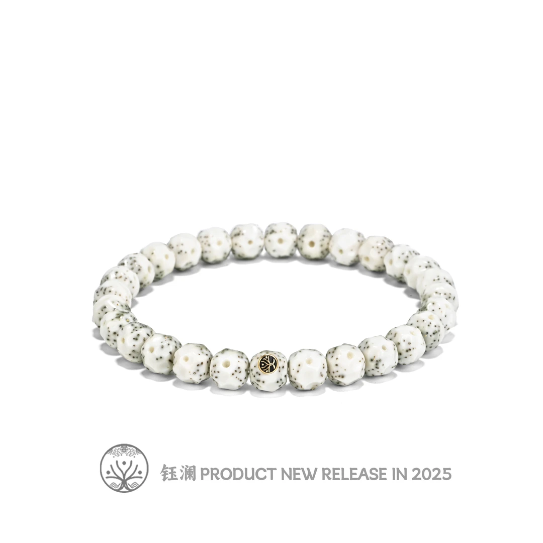 钰澜文玩【卓越】原生态星月菩提-8*7细星留白手工无相镶嵌款