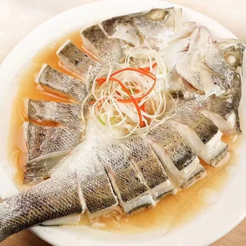 550-600克左右每条到手4条三去开背去内脏免洗海鲈鱼冷链包邮
