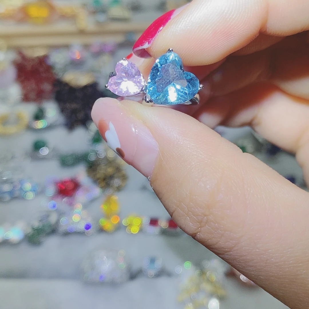 【闪购商品】托帕石耳饰银S925镶嵌