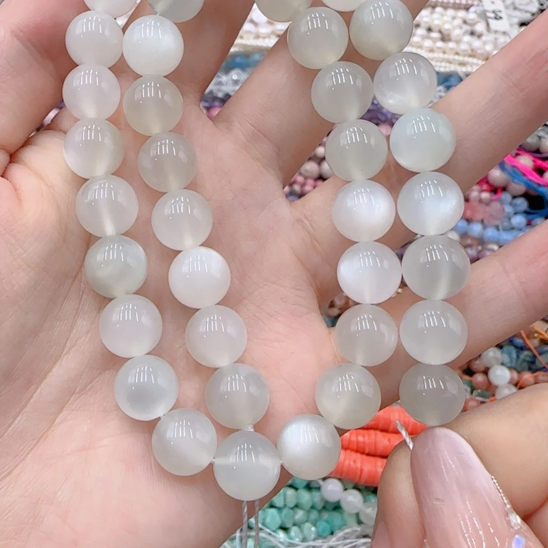 玛瑙/玉髓未镶嵌珠宝半成品一级白月光一条卡十