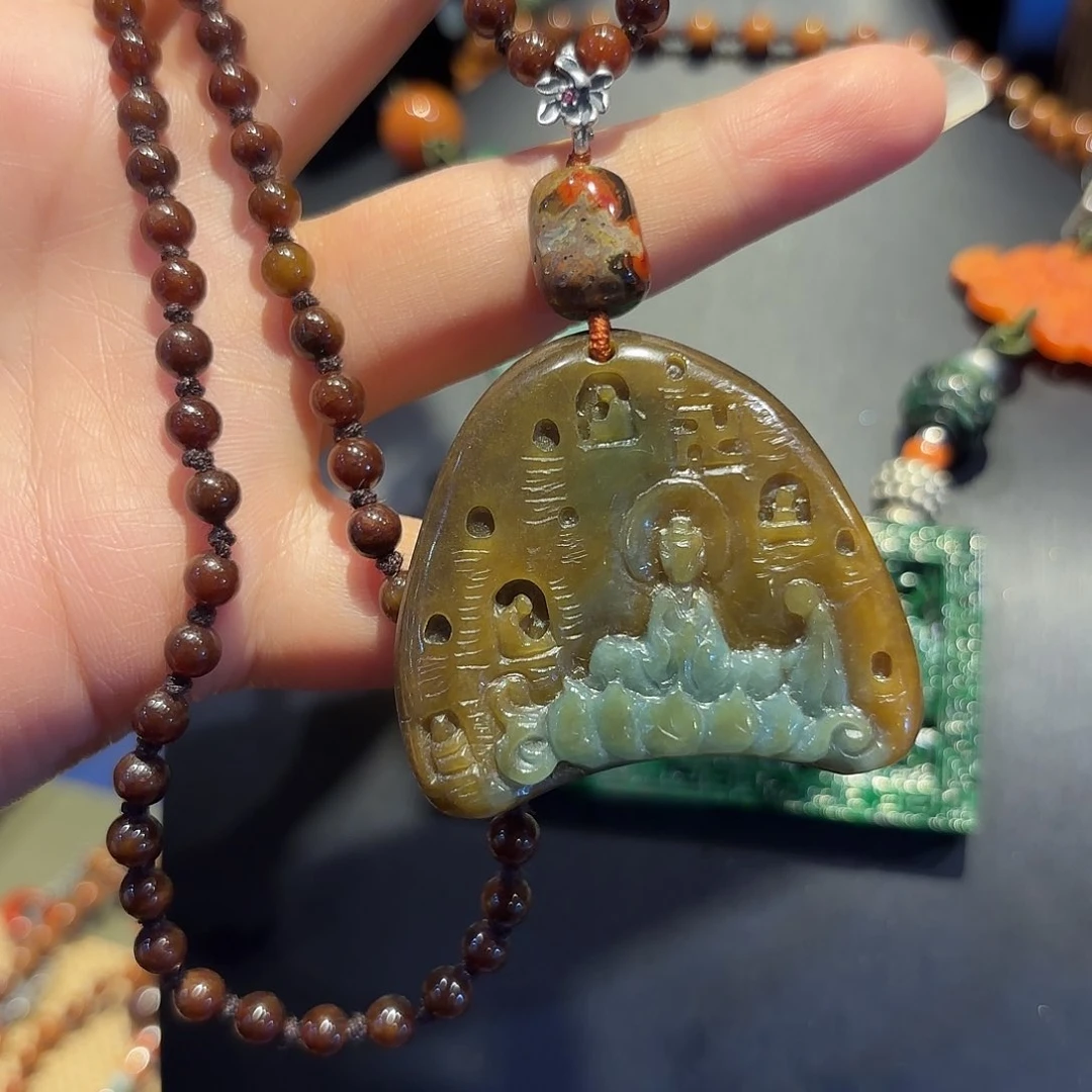 翡翠未镶嵌颈饰原创