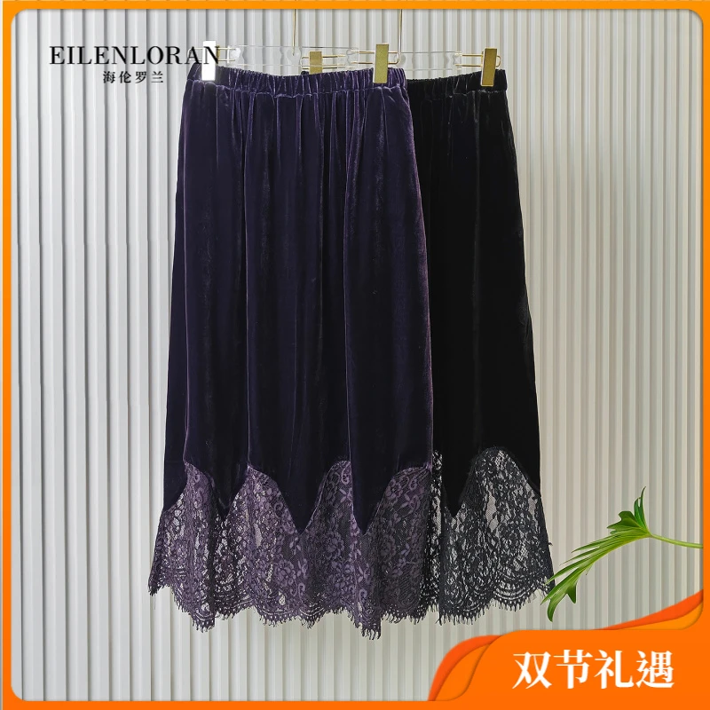 秋季新款女士时尚百搭丝绒半裙5031