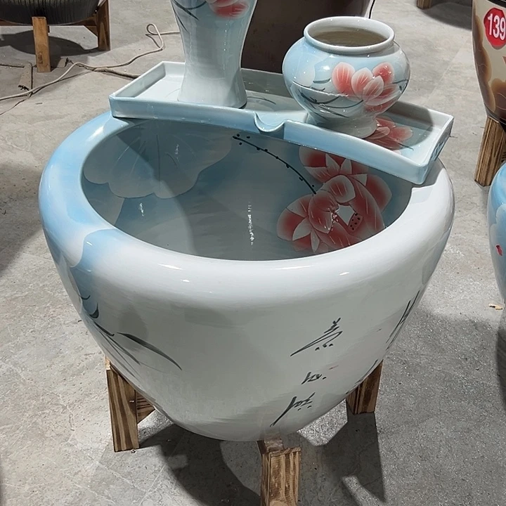 王***盟景德镇陶瓷鱼缸直径60高度40