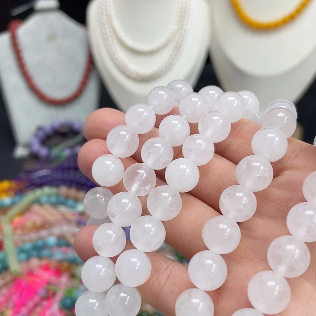 未镶嵌半成品玛瑙/玉髓白玉10mn