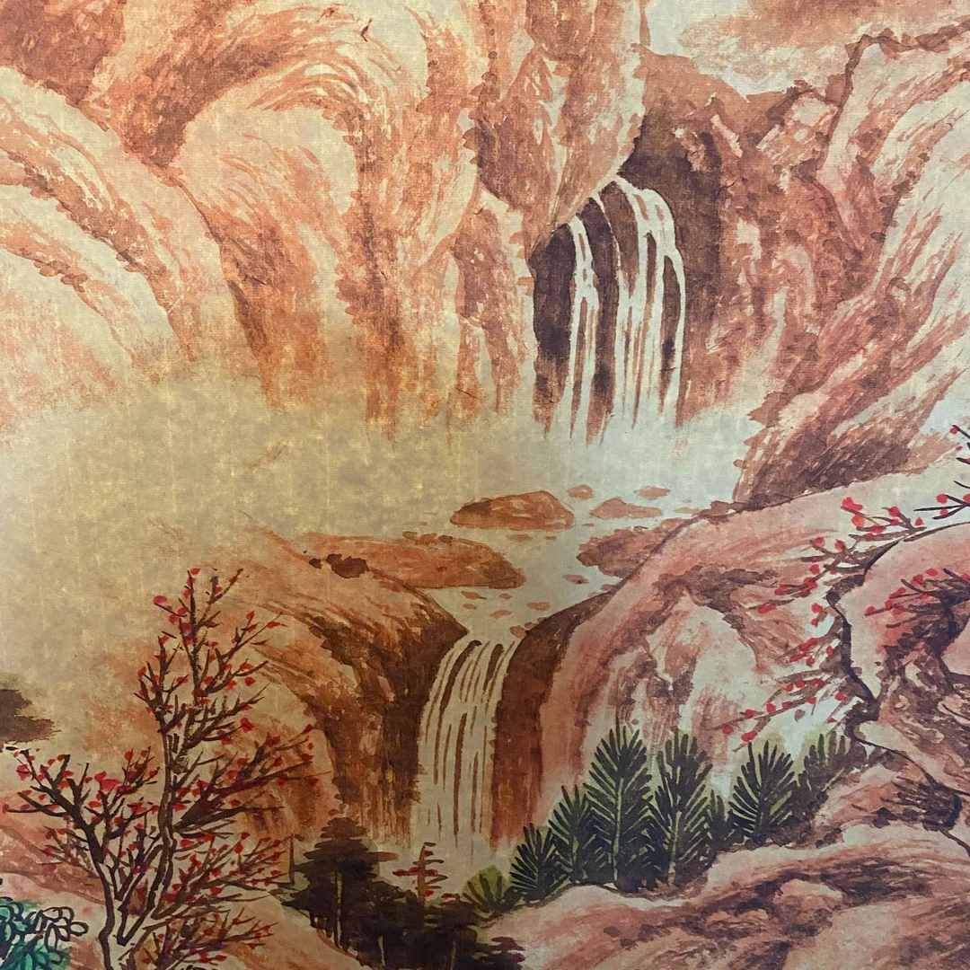 秋山红叶装饰画一幅《日月旧戊臻选阁》