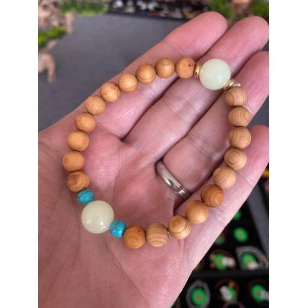 【崖柏夜光珠】太行崖柏卡8手串 A205