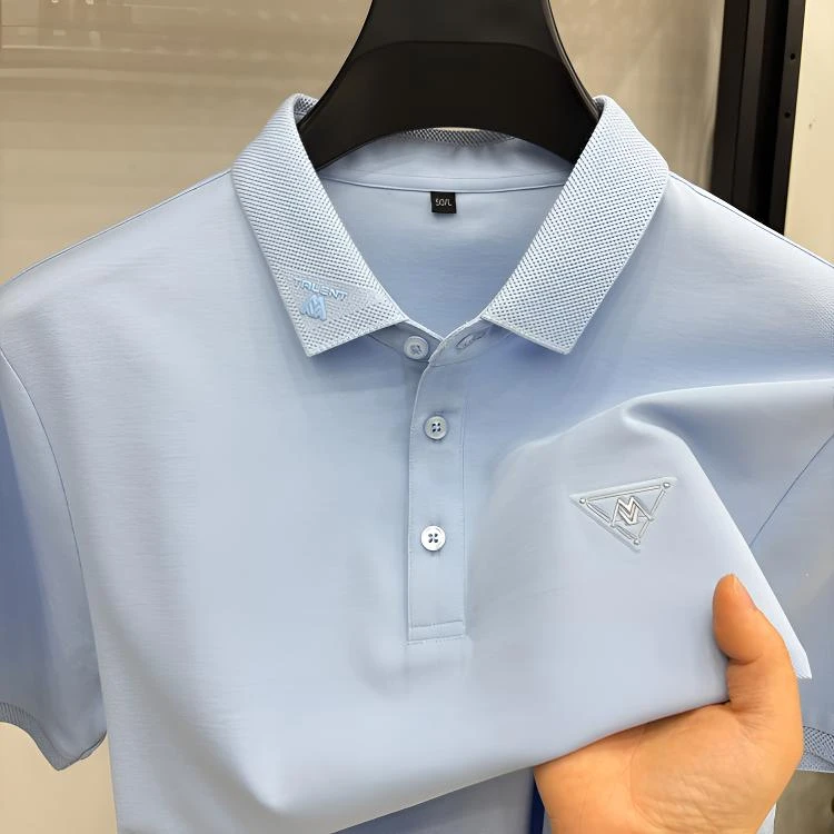 夏季短袖Polo衫商务针织翻领薄款T恤宽松运动男装速干百搭休闲