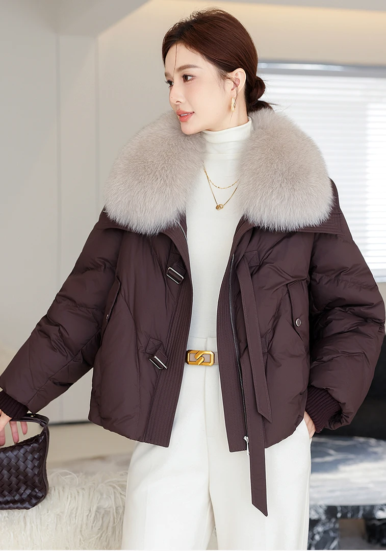 妈妈羽绒服冬装外套2025新款中老年女款秋冬可拆卸毛领高级感棉袄