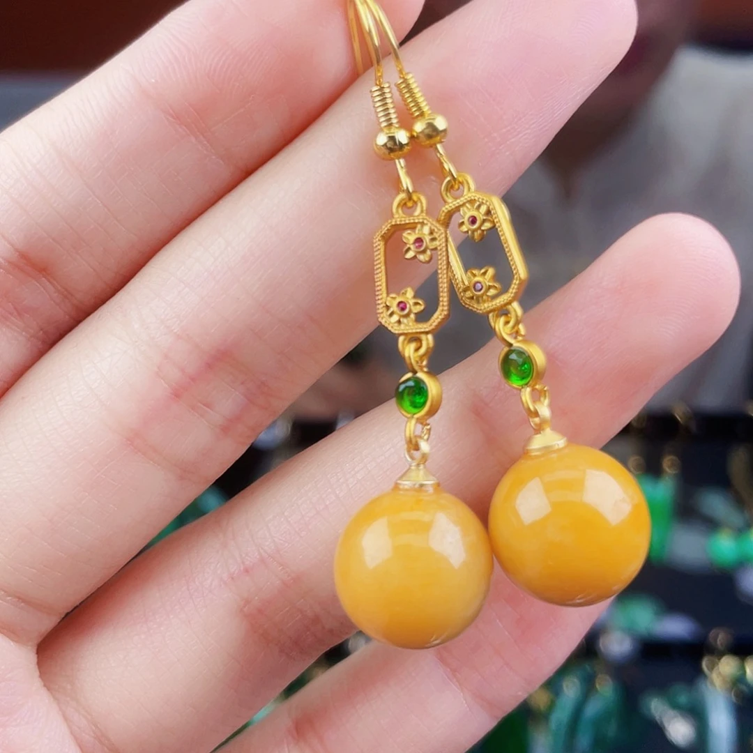 翡翠未镶嵌耳饰饰品