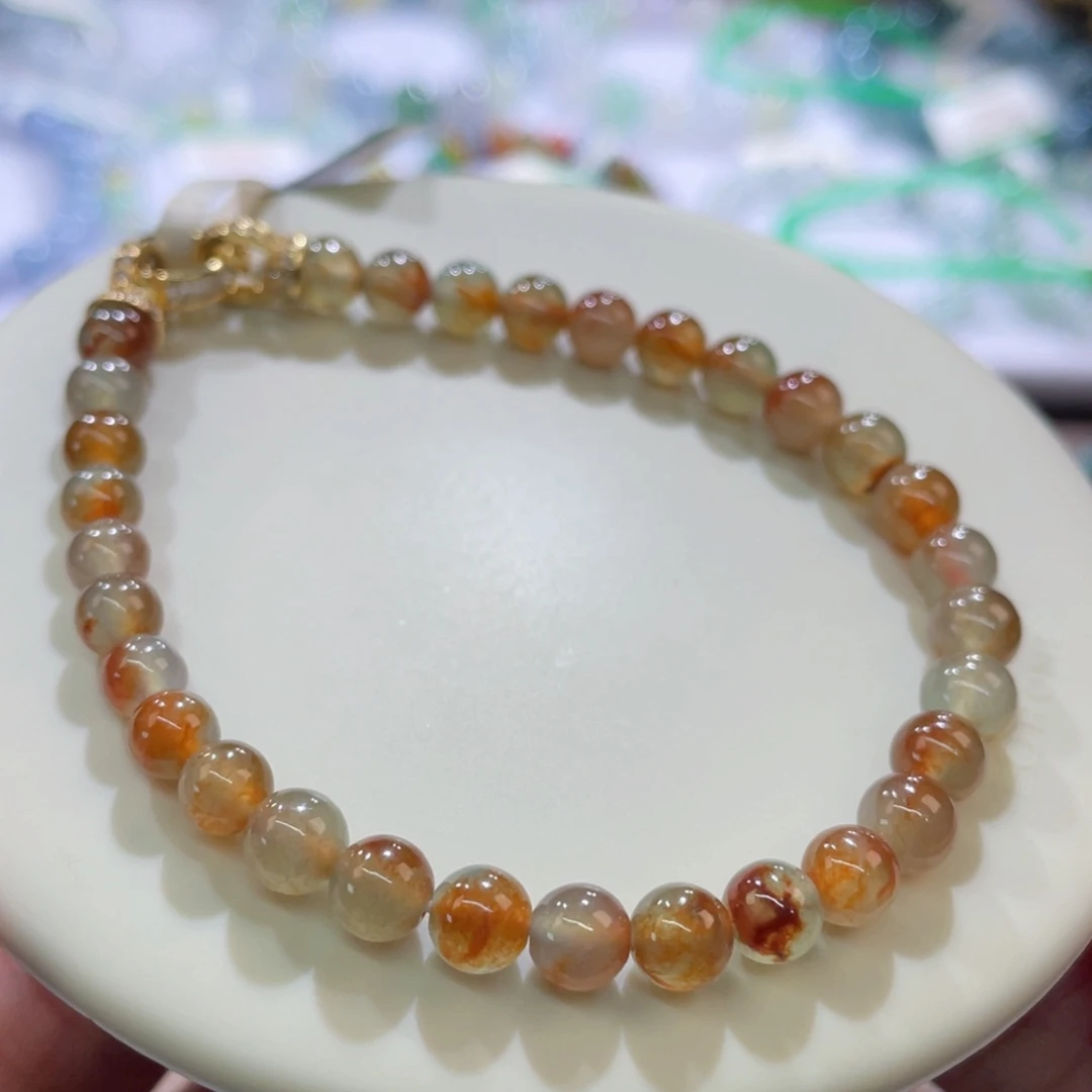 手链翡翠未镶嵌枫叶卡5.1-6.3