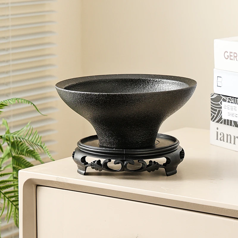 禅意白陶花盆素雅陶瓷花器苔藓球佛手杆花盆适配多种绿植造景盆