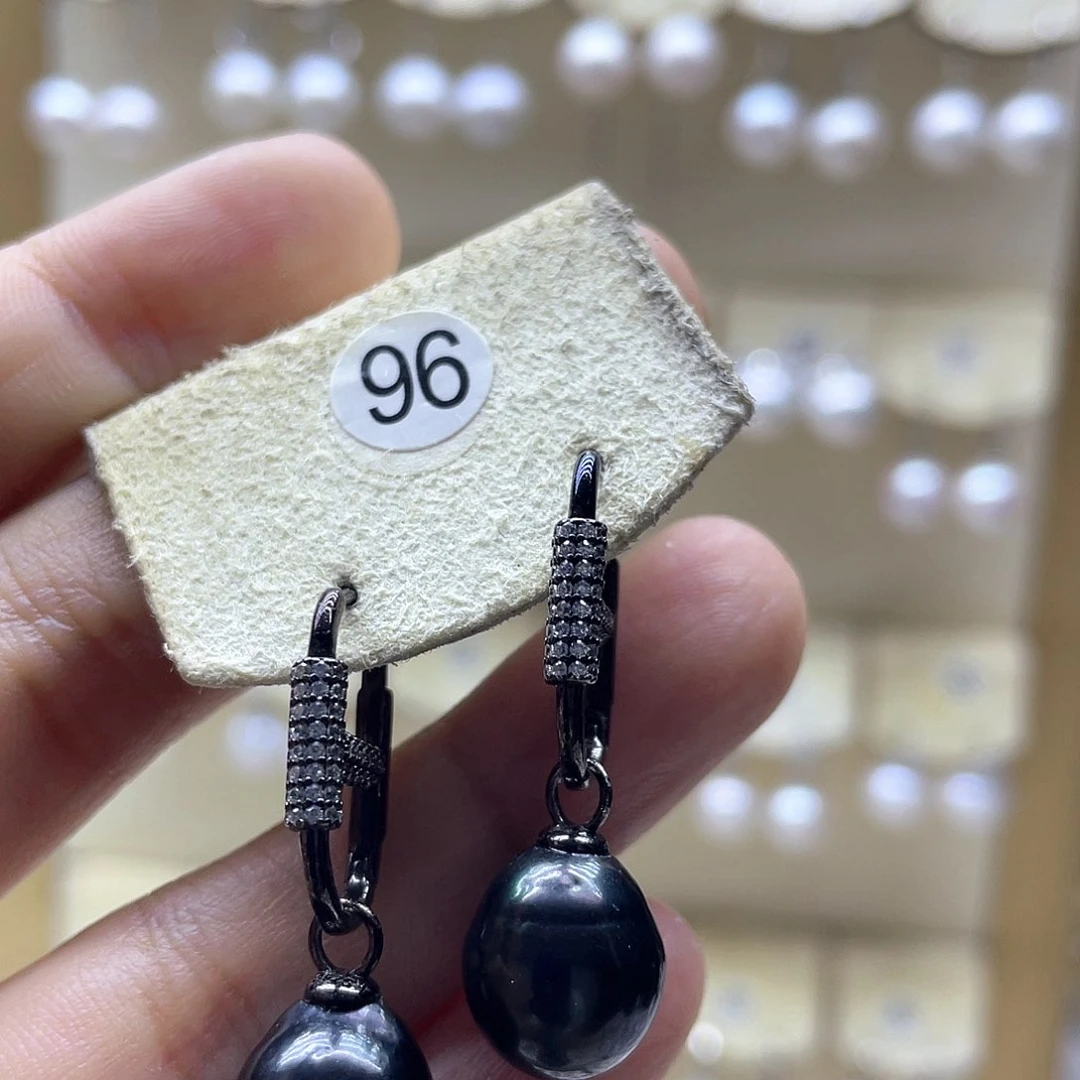 银S925镶嵌海水珍珠耳饰